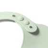 Babyono Silikónový podbradník s nastaviteľným zapínaním mint labky