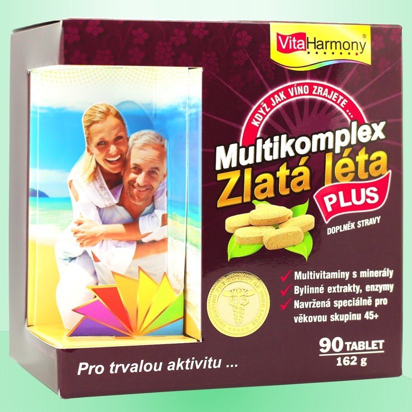 Vita Harmony VitaHarmony MultiKomplex Zlatá léta PLUS multivitaminy pro 45+ leté 90 tbl.