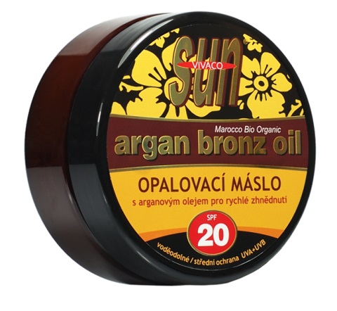 Vivaco Opalovací máslo s bio arganovým olejem SPF 20 SUN VITAL 200 ml