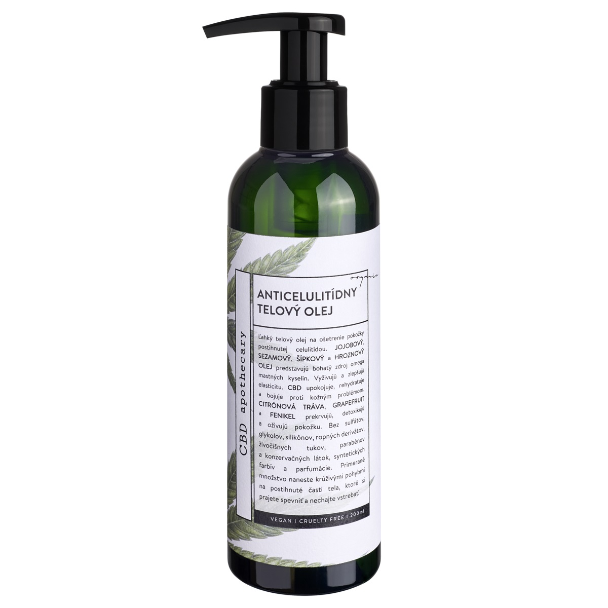 Soaphoria anticelulitidní tělový olej 300 mg CBD 200 ml