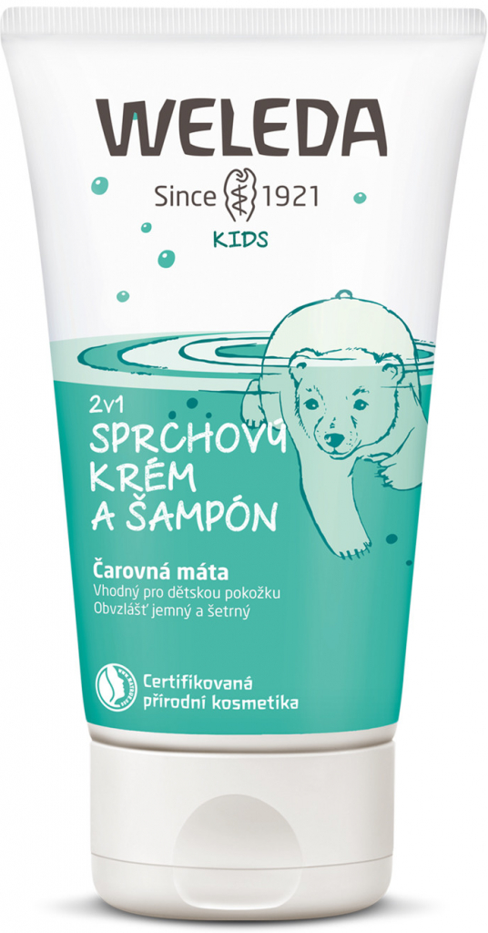 Weleda 2 v 1 sprchový krém a šampon Čarovná máta 150 ml