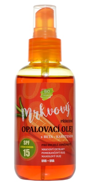 Vivaco 100% přírodní mrkvový opalovací olej SPF15 150 ml