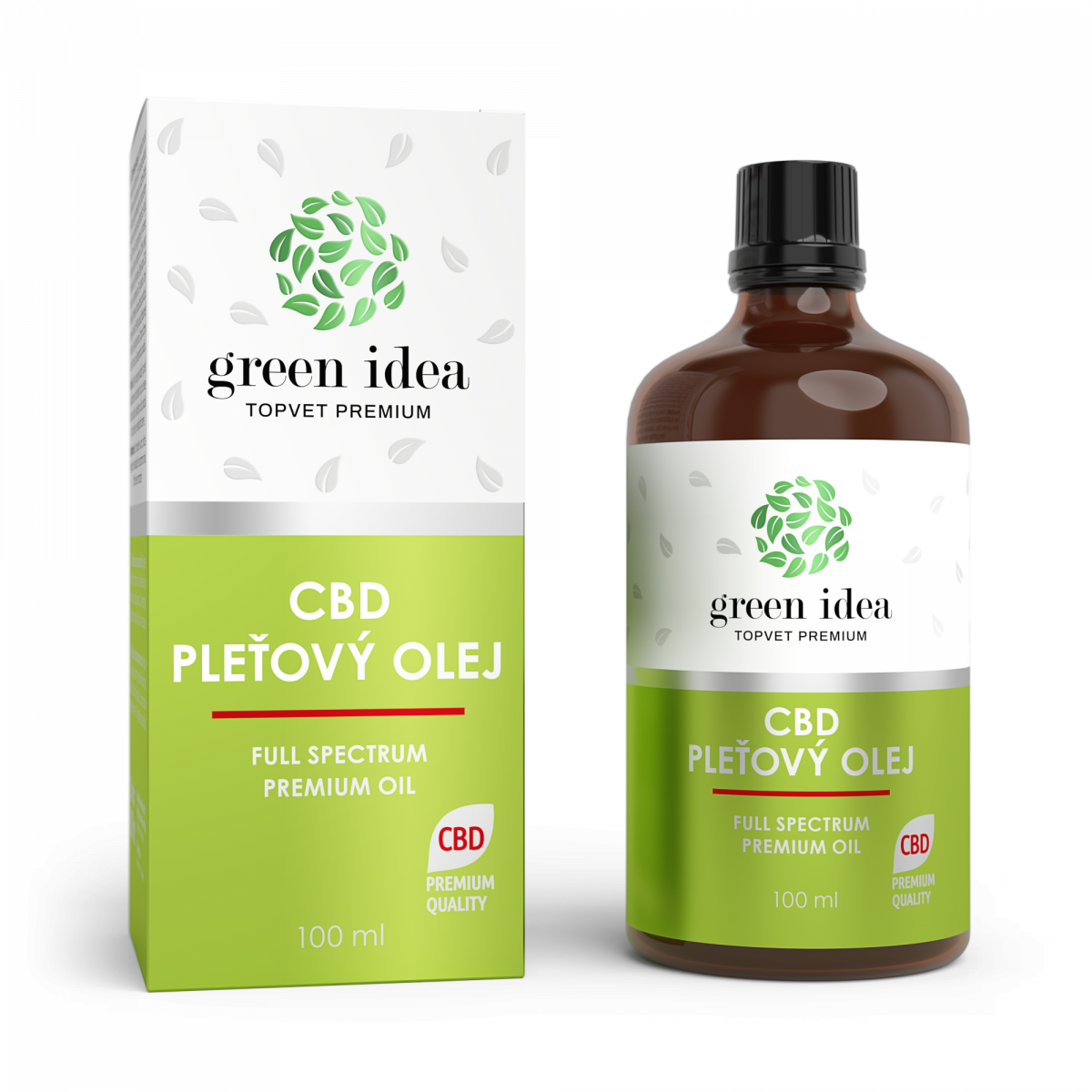 Topvet Green idea CBD pleťový olej 100 ml