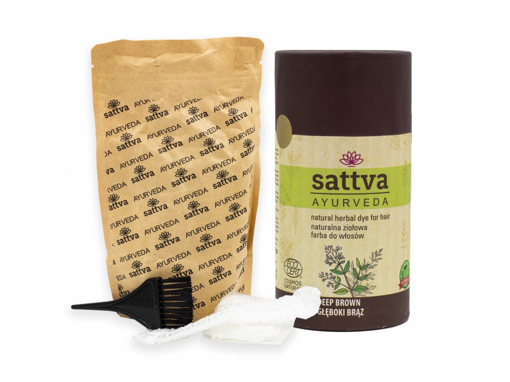 Sattva henna na vlasy - Sytě Hnědá, 150 g