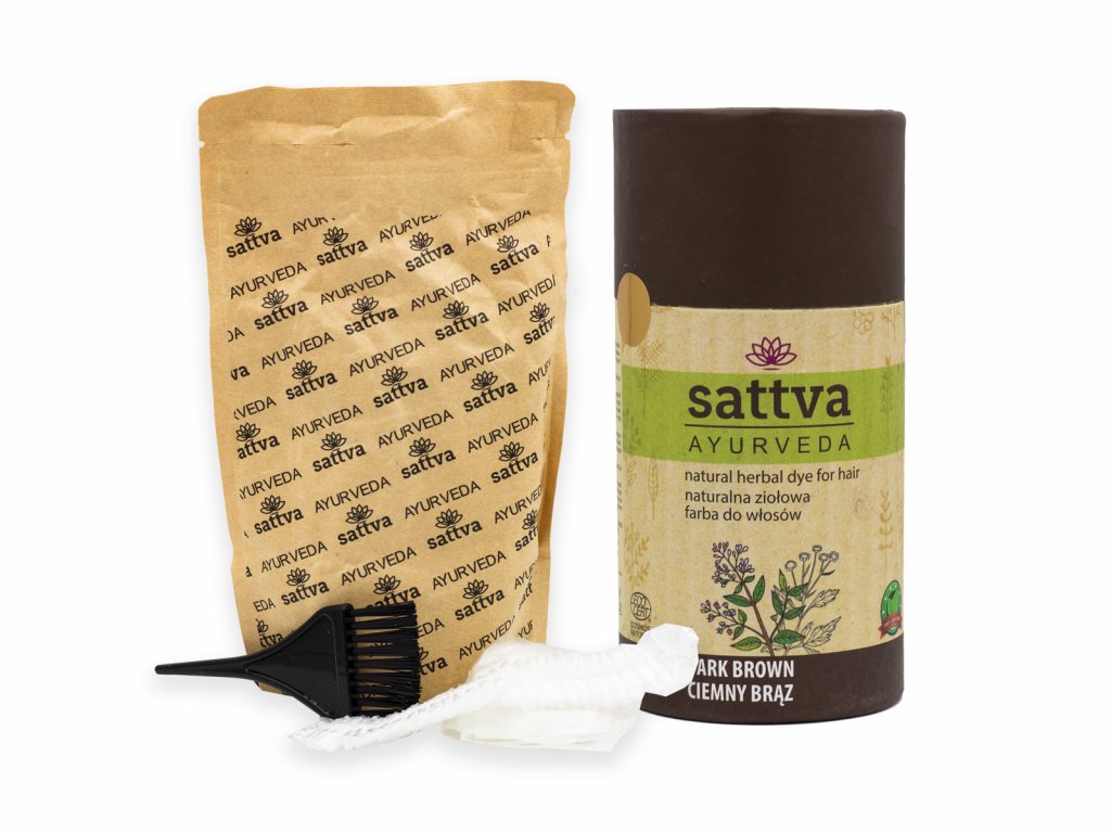 Sattva Henna na vlasy - Tmavě Hnědá, 150 g