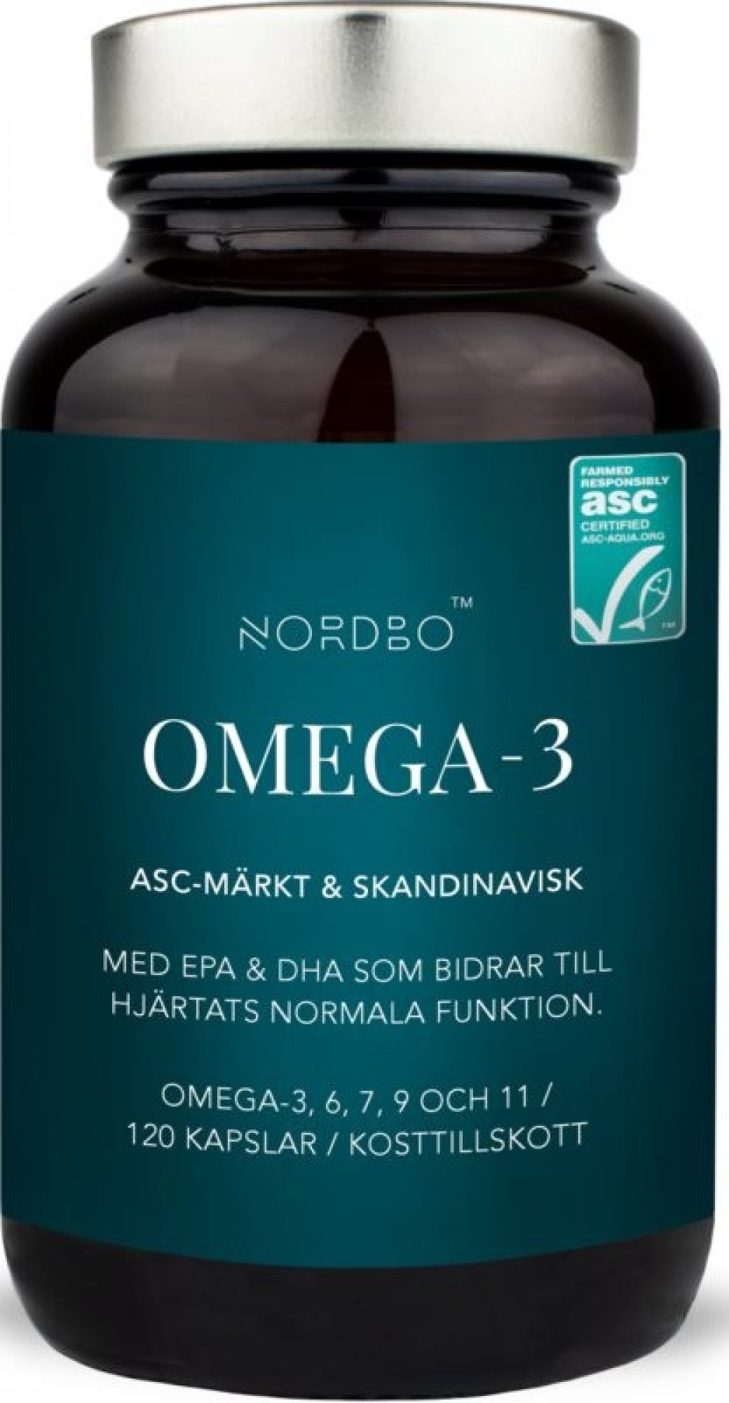 Nordbo Skandinávský Omega-3 Rybí Olej 120 kapslí