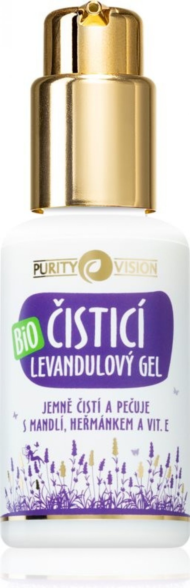 PURITY VISION Bio Levandulový čisticí gel s mandlí, heřmánkem a vit. E 100 ml