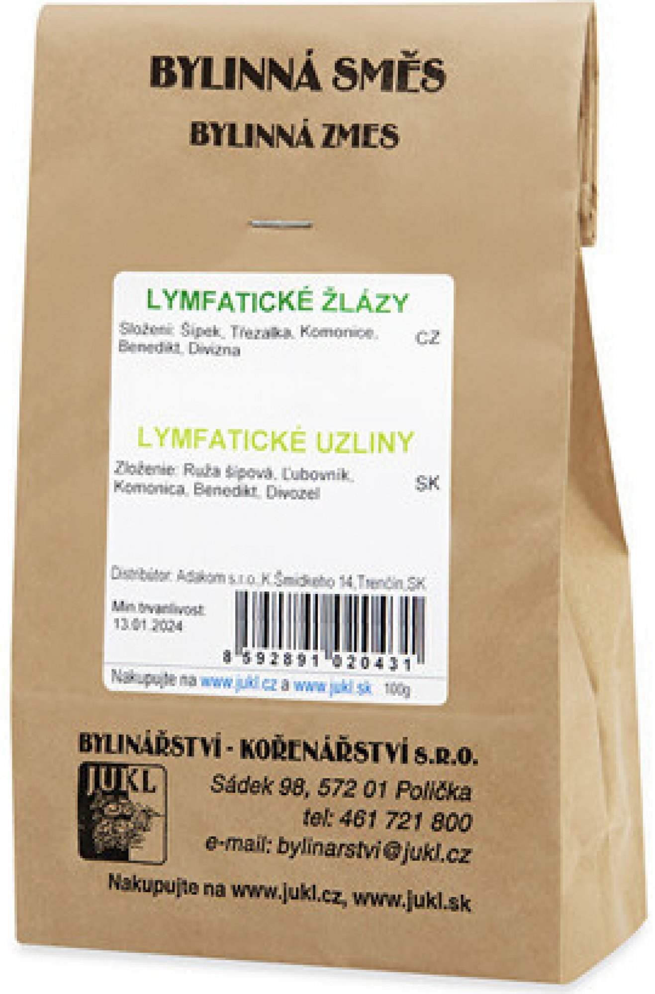 Jukl bylinná směs Lymfatické žlázy 100 g