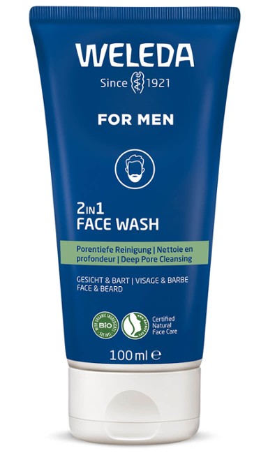 Weleda For Men 2v1 Čistící gel na obličej a vousy 100 ml