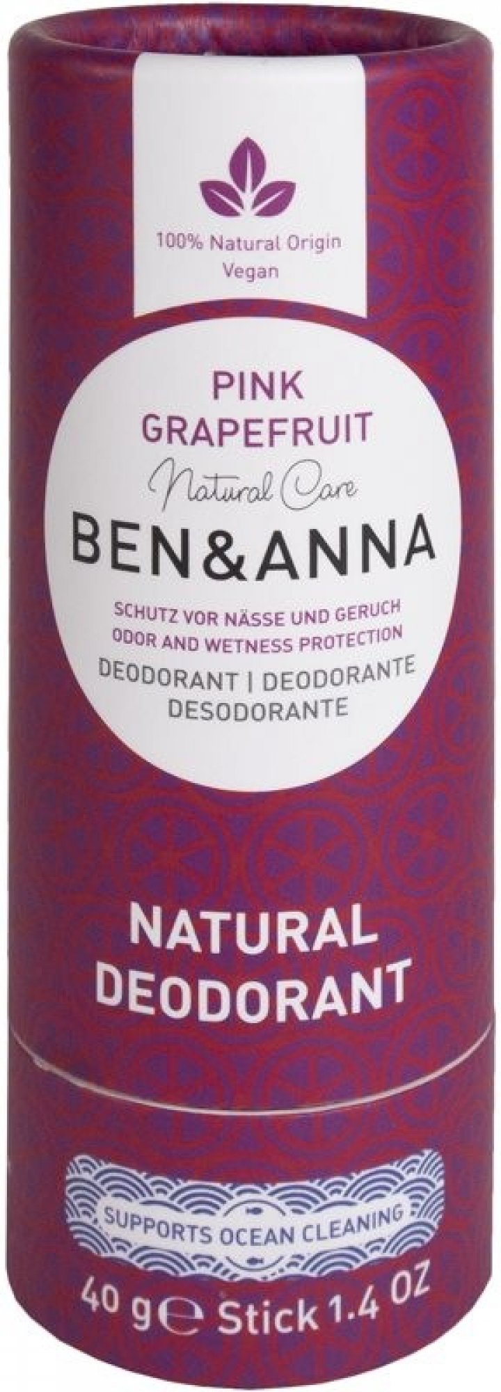 Ben & Anna Tuhý deodorant (40 g) - Růžový grapefruit