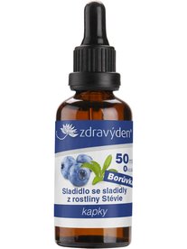 Zdravý den Stevia kapky Borůvka 50 ml