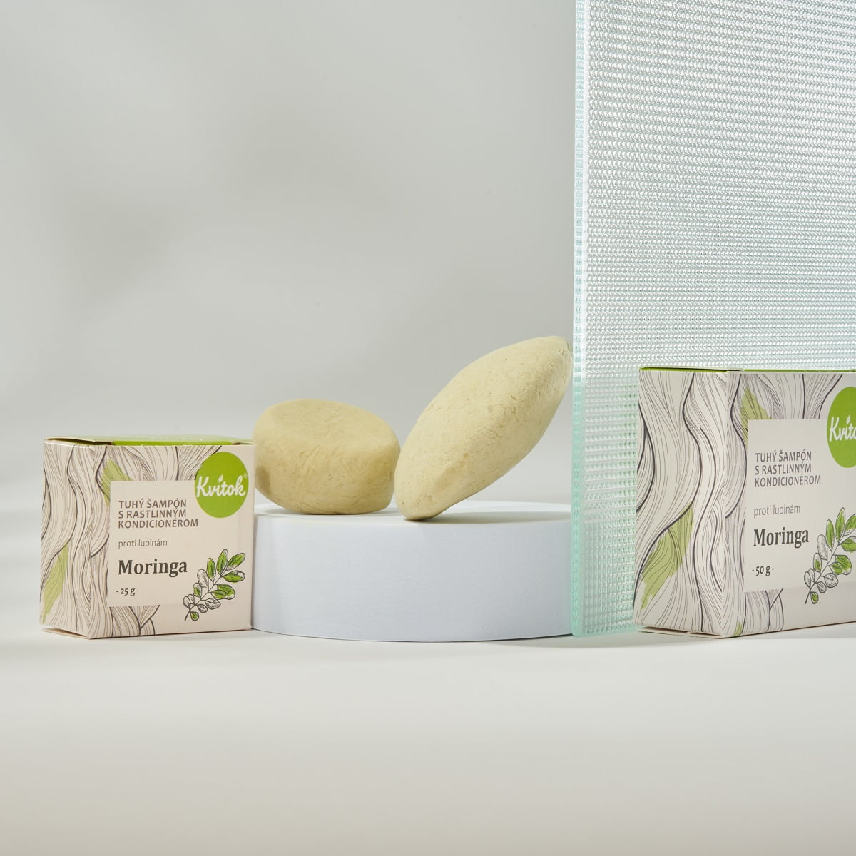 Kvitok Kvítok tuhý šampon s kondicionérem proti lupům Moringa varianta: 25g