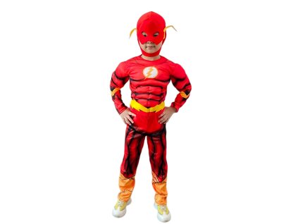 Dětský kostým Svalnatý Flash s maskou 98-110 S