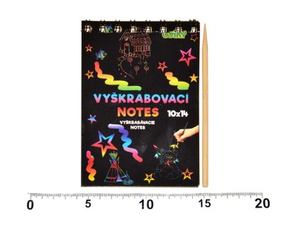 Vyškrabovací notes 14x10cm 12 listů