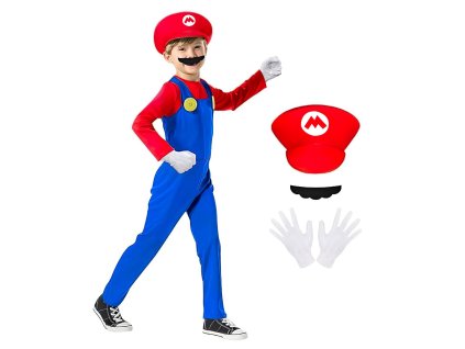 Dětský kostým Super Mario Mario 122-134 L