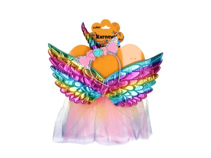 Set karneval - jednorožec barevný s křídly