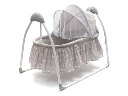 Dětská kolébka NEW BABY Swingy s melodiemi a časovačem (Barva Šedá)