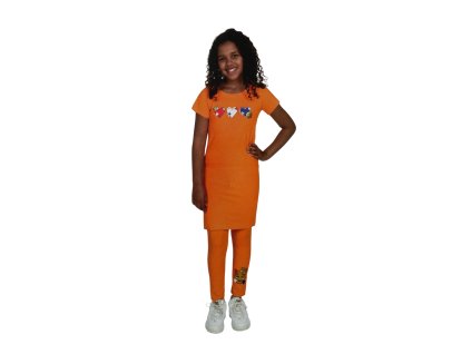 Dívčí šaty SMILEY oranžové