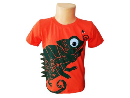 Chlapecké tričko CHAMELEON krátký rukáv oranž