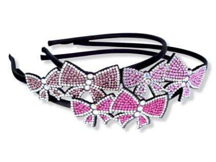 Dívčí čelenka luxusní DIAMOND MAŠLE s kamínky