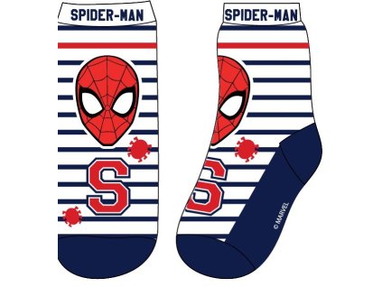 Chlapecké ponožky SPIDERMAN s proužky modré