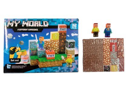 MSTB2296A magneticka stavebnice minecraft tnt creative world 32ks