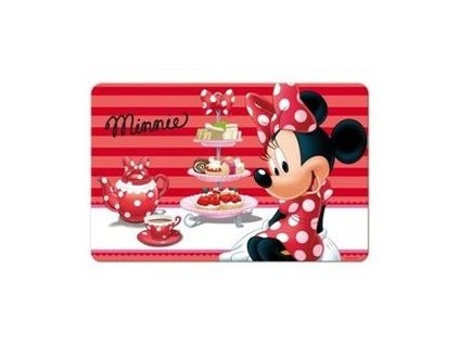 Dětská jídelní podložka 3D MINNIE 42x28 červená