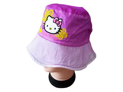 Klobouk HELLO KITTY bavlna fialový (Barva Fialová, Velikost pokrývek hlavy 54)