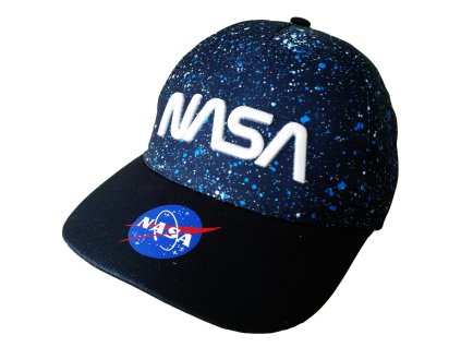Kšiltovka NASA 3D nápis modrá (Barva Modrá, Velikost 54)