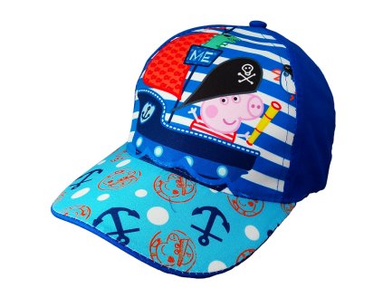 Chlapecká kšiltovka PEPPA PIG pirát modrá