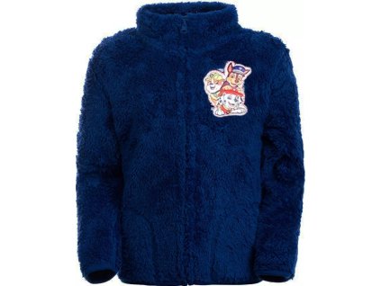 Mikina TLAPKOVÁ PATROLA na zip chlupatka coral fleece modrá tmavá (Barva Modrá, Velikost 110/116)