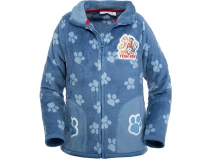 Mikina TLAPKOVÁ PATROLA s tlapkami na zip fleece modrá (Barva Modrá, Velikost 110/116)