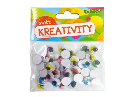 73473 oci pohyblive barevne 12mm 50ks
