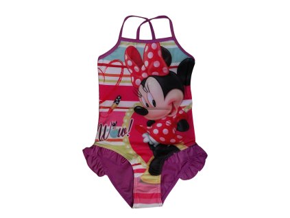 Plavky MINNIE rtěnka jednodílné fialové (Barva Fialová, Velikost 98)