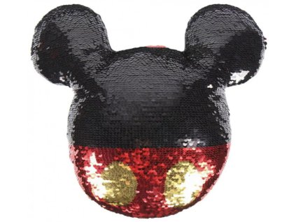 57501 polstarek mickey hlava menici flitry tvarovany 30cm