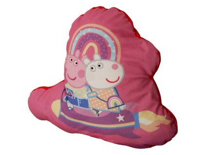 59326 polstarek peppa pig na rakete tvarovany ruzovy