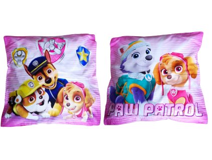 58389 povlak na polstarek tlapkova patrola bavlna ruzovy 40x40