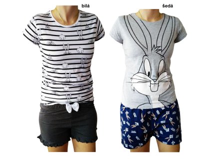 Pyžamo LOONEY TUNES BUGS BUNNY krátké dívčí (Barva Bílá, Velikost 134)