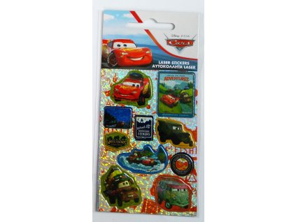 62434 samolepky cars laser stribrne
