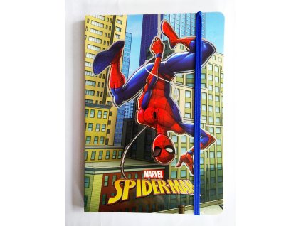 62449 sesit spiderman s gumickou a5 linkovany 80 stran
