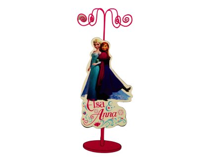 54264 stojan na sperky frozen anna a elsa ruzovy
