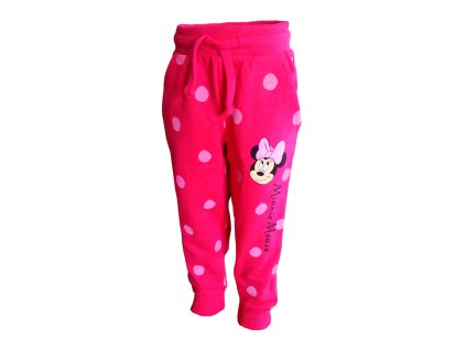 Tepláky MINNIE s puntíky dívčí růžové (Barva Růžová, Velikost 104)