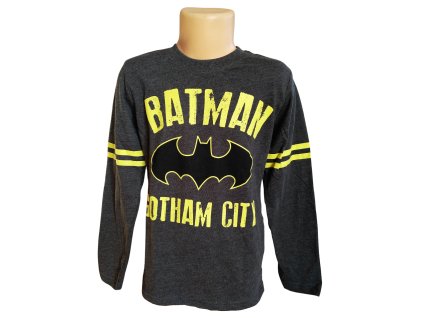 Tričko BATMAN dl.rukáv chlapecké šedé (Barva Šedá, Velikost 158)