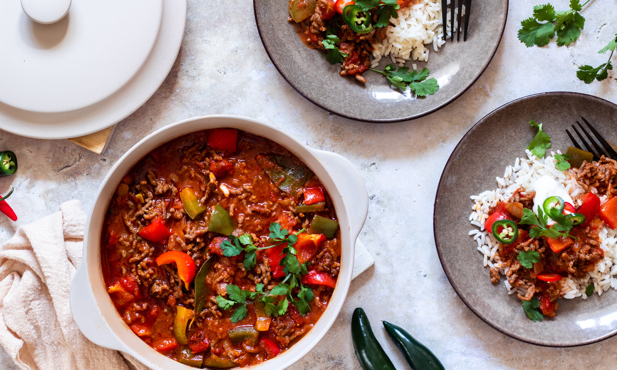 Hovězí chilli s paprikami