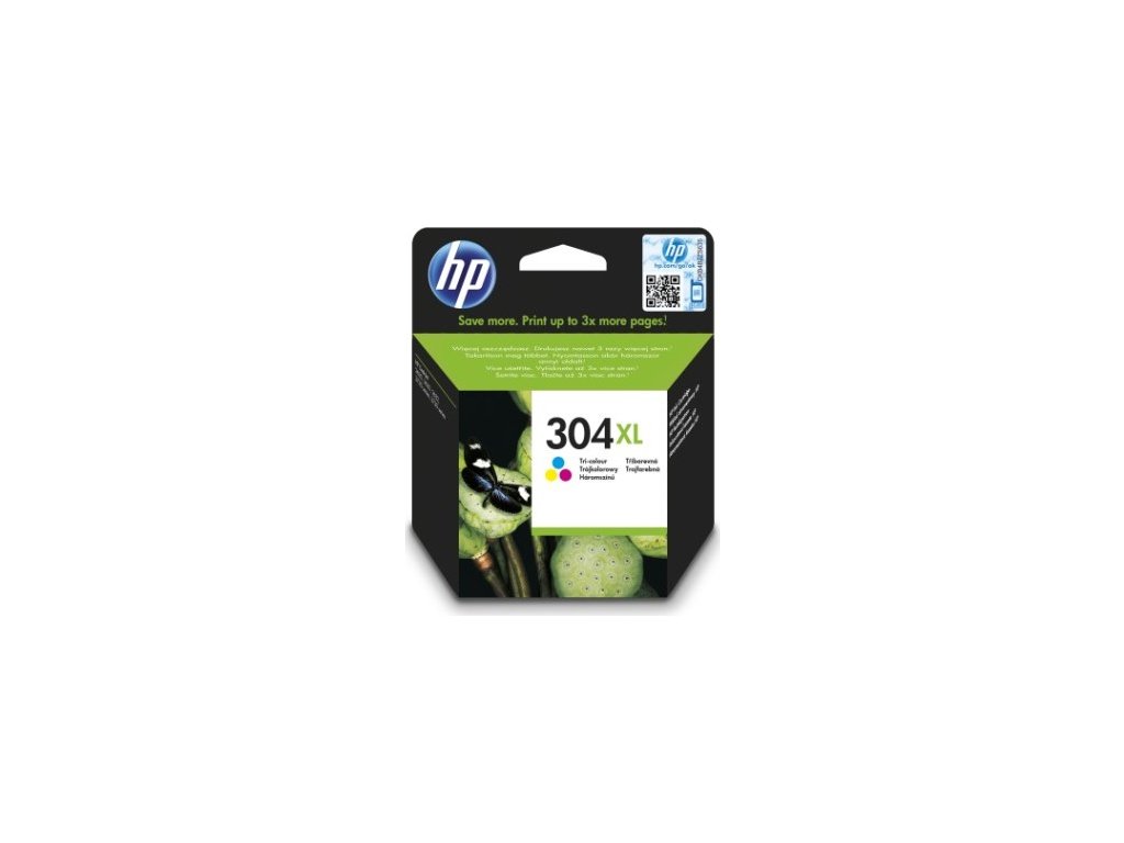 HP 304XL Tri-color Original Ink Cartridge,N9K07AE