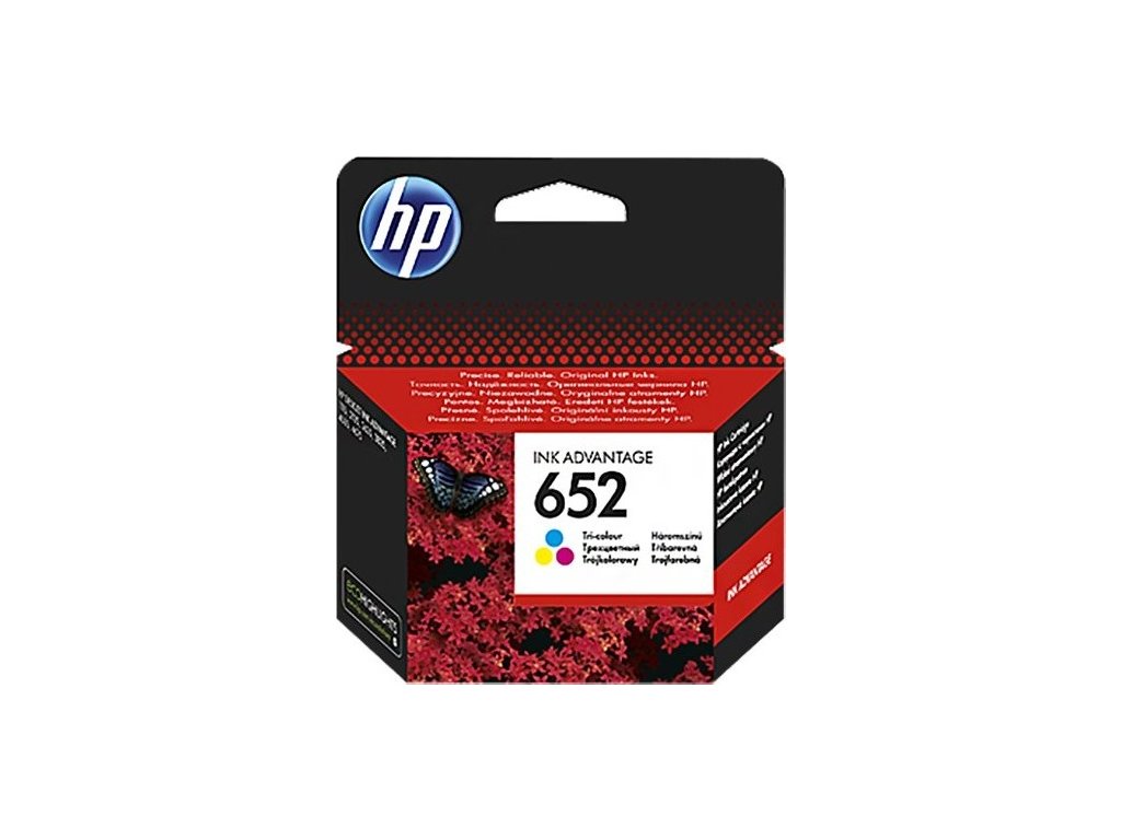 HP (652) F6V24AE - ink. náplň barevná pro HP DeskJet Ink Advantage 1115, 2135, 3635, 3835, 4535, 4675 / cca. 200 stran