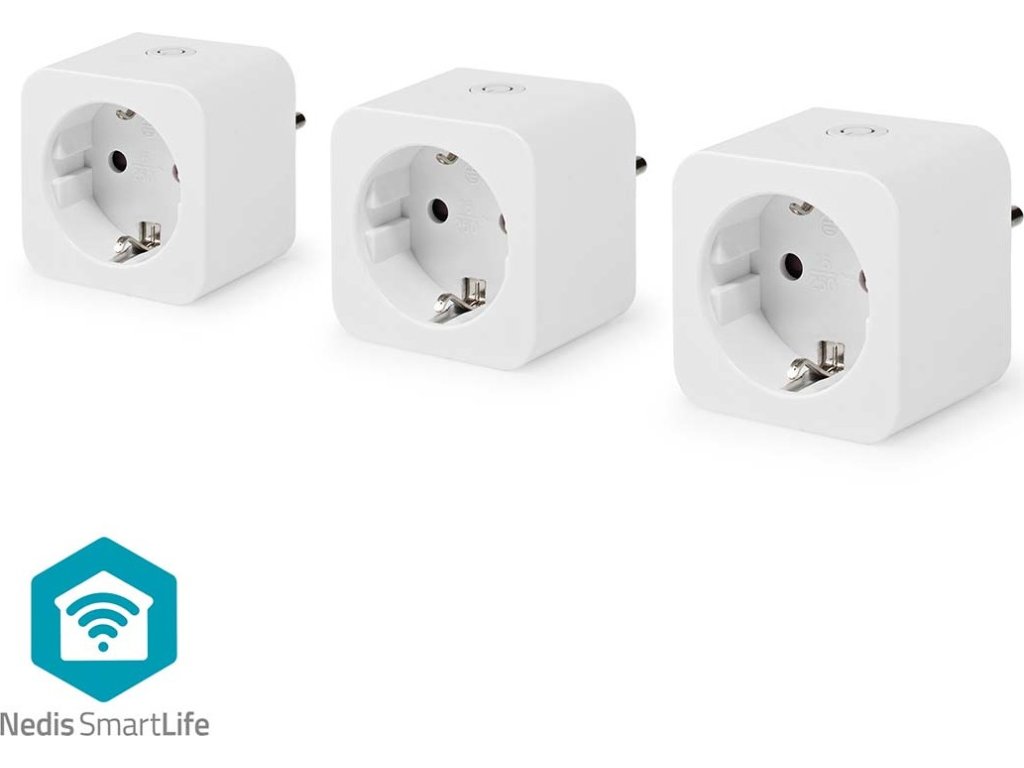 SmartLife Chytrá Zásuvka | Wi-Fi | IP21 | Měřič výkonu | 3680 W | Type F (CEE 7/7) | 0 - 55 °C | Android™ / IOS | Bílá | 3 kusů