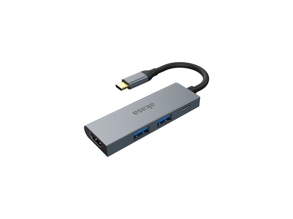 AKASA dokovací stanice 4v1 USB 3.1 Type-C /  1x USB 3.1 Type-C / 2x USB Type-A / 1x HDMI /