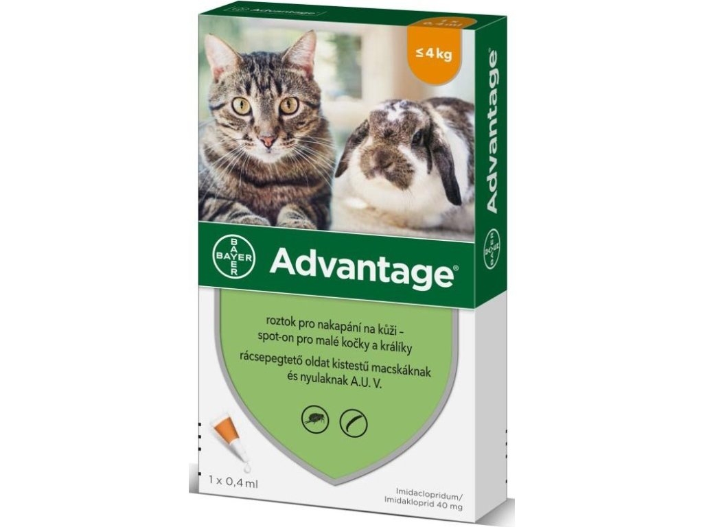 Advantage S.O. antip.kocka do 4kg 1x0,4ml