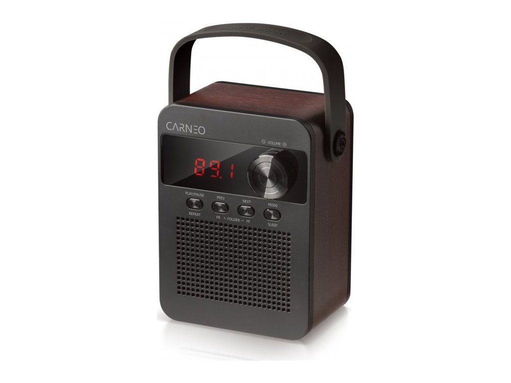 CARNEO F90 FM rádio, BT reproduktor, black/wood